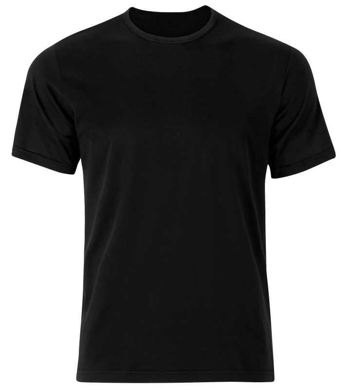 Solid Black Crew Neck T-Shirt